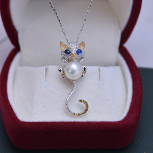 Collar de Perlas Wenchi China de 9-10 mm, Color Blanco, Plata S925, Juego Completo, Brillo Intenso, Ligeras Imperfecciones, Modelo 24452 - Product Image 1