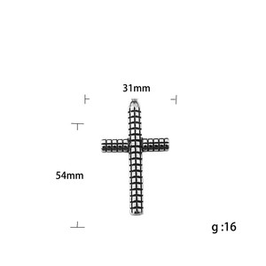 Stainless Steel <b>Cross</b> Pendant Necklace Men's Geometric Design Punk Style Fashion Jewelry 19mm - Product Image 4