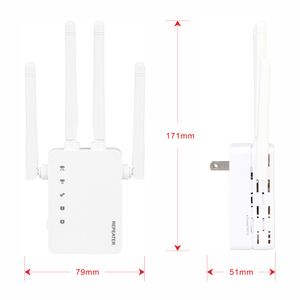 Repetidor inalámbrico de doble banda RP712F-XY 2.4G 5G WIFI-5 AC1200 con extensor de rango Wifi y 2 puertos LAN FE - Product Image 6