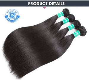 Extensiones de Cabello Humano Brasileño 10A, Liso, con Cutícula Alineada, Natural, Suave, con Puntas Gruesas, de 32, 34, 36, 38 y 40 Pulgadas - Product Image 4