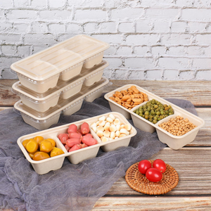 Contenedores Desechables de Fibra de Caña de Azúcar de 16 oz con 2 Compartimentos y Tapa para Comida para Llevar - Product Image 2