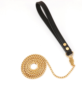 Correas de cuero auténtico para perros, collares de lujo de acero inoxidable, alta calidad, fabricante de China, 2022 - Product Image 2