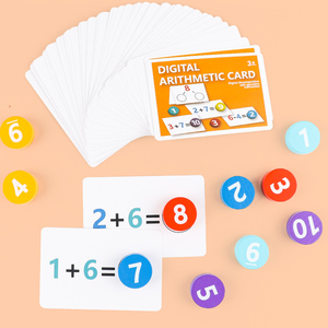 On çerçeve Set matematik manipülatif ek ve çıkarma flaş kartları sayma oyuncaklar numarası eşleştirme kurulu oyunu çocuklar için Toddlers - Product Image 2