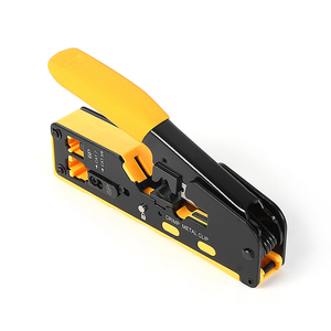 Đa chức năng Cat5/<span class=keywords><strong>6</strong></span> Mạng Cáp vũ nữ Thoát y & crimper RJ45 đi qua Kìm mềm Grip nhựa xử lý Uốn Tóc bồng công cụ cho mèo - Product Image 6