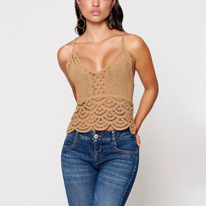 Correa de moda blusa <span class=keywords><strong>sin</strong></span> mangas con cuello en v profundo damas Sexy <span class=keywords><strong>Sujetador</strong></span> de encaje Tops - Product Image 1