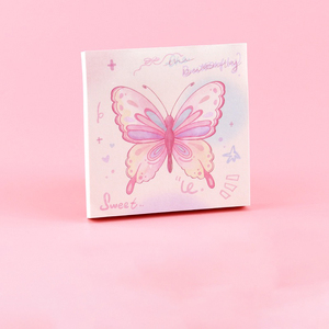 Cuaderno de Notas Adhesivas Minimalista Estilo Coreano con Hojas Sueltas de Mariposa de Cambio Gradual, Personalizable, Material Base para Pegatinas Conveniente - Product Image 6