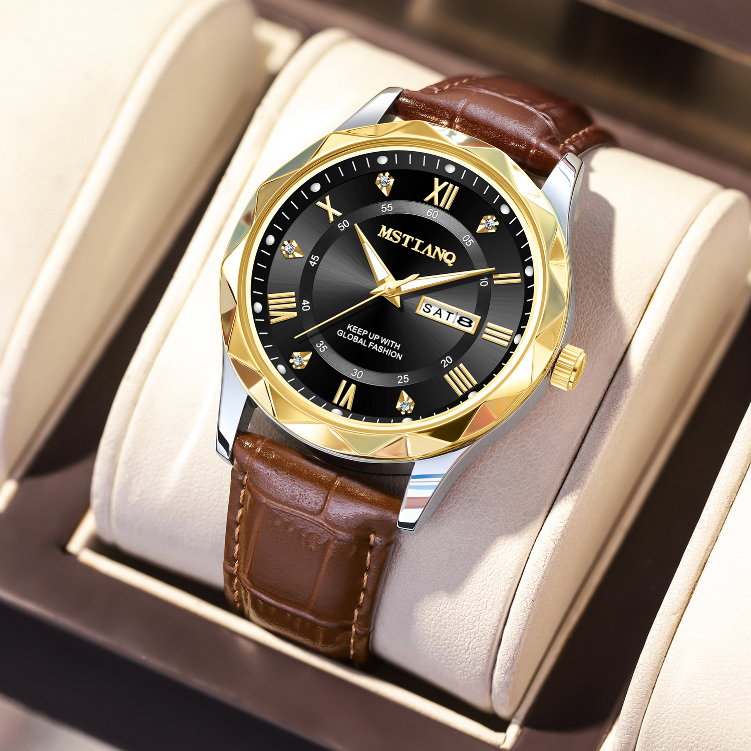 Coffee Belt Gold Black