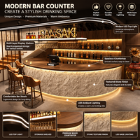 Comptoir de bar moderne en bois massif, comptoir de réception rond pour bar à domicile, hôtel, centre commercial et restauration - Design Yimutangreception