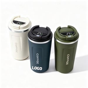 Taza de Café Inteligente de Acero Inoxidable con Pantalla LED de Temperatura, Tapa y Logotipo Personalizado, Regalo Empresarial Promocional, Venta al Por Mayor - Product Image 1