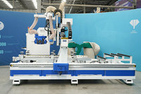 Máquina de Precisión CNC para Ranurar Cerraduras en Puertas de Madera con Abrazadera Neumática para Perforar Orificios de Bisagras en Marcos de Puertas