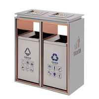 Poubelle extérieure écologique en acier inoxydable de qualité supérieure, avec bac intérieur extractible et modules supérieurs personnalisables