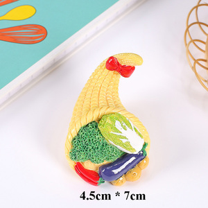 Cuisine créative thème enfants maison de poupée jouer bricolage planche à découper décorative panier de fruits Design Flatback grand cabochon en résine - Product Image 6
