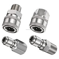 MAXIWORLD Raccord rapide en acier inoxydable 3/8" NPT, adaptateur mâle-femelle, accessoires pour nettoyeur haute pression, raccords de tuyau