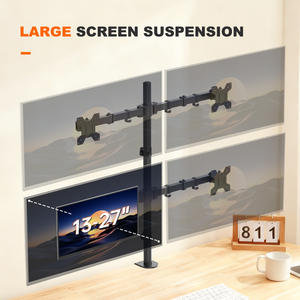 Nouveau support de moniteur VESA à bras articulé en acier allié, réglable en hauteur, <span class=keywords><strong>rotation</strong></span> à 360°, inclinaison à 90°, pour écrans de 13 à 27 pouces, en stock - Product Image 4