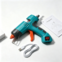 Pistolet à colle chaude sans fil mini 7 mm avec batterie 2600 mAh et chargement Type-C pour l'artisanat, l'école et les voyages, lumière LED
