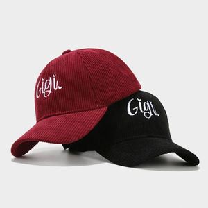 Stylish Simple Letter Baseball <b>Hats</b> Embroidered Curved Corduroy Outdoor Sun protection Baseball Cap <b>for</b> Men - Product Image 3