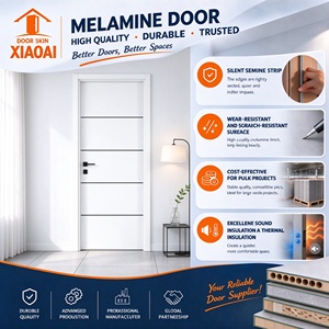 Porta Interna in Melamina con Design Personalizzato Effetto Legno, Disponibile OEM, Direttamente dalla Fabbrica - Product Image 2