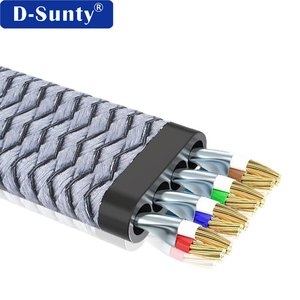 <span class=keywords><strong>สาย</strong></span>อีเธอร์เน็ตแบบแบนถัก D-sunty CAT8 ความเร็ว 40Gbps 2000MHz SFTP ป้องกันสัญญาณรบกวน ทองแดงแท้ <span class=keywords><strong>สาย</strong></span>แพทช์แลน ความยาวตามสั่ง สีเทา ปลอกหุ้ม LSZH - Product Image 2