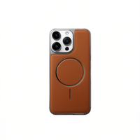 Étui magnétique en cuir véritable de qualité supérieure pour S24 Ultra, design luxueux, couleur unie, téléphone portable