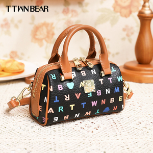 TTWNBEAR-Bolso de mano con asa gruesa para <span class=keywords><strong>chica</strong></span> <span class=keywords><strong>joven</strong></span>, resistente, de PVC, Estilo vintage - Product Image 3