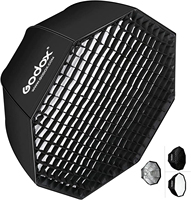 Godox SB-UE 80 95 120cm Payung Oktagonal Logam Portabel untuk Dudukan Bowens untuk Studio Fotografi Speedlite Flash Strobe