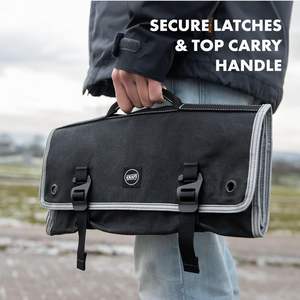 Échantillon gratuit Sac de rangement culinaire pour cuisine en toile cirée Sac de transport pour couteaux Sac de chasse portable Sac à couteaux de chef enroulable - Product Image 5