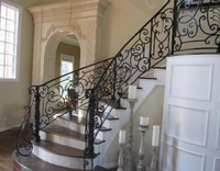Escalier en spirale en acier inoxydable personnalisé HZ, garde-corps en fer forgé, utilisation intérieure moderne, installation DIY pour villa et hôtel