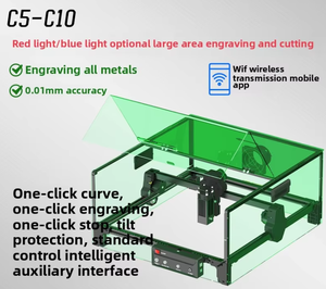 Machine de gravure Laser à Diode 5W nouveau marquage métallique <span class=keywords><strong>C5</strong></span> 3D pour sculpter le bois carton acrylique remise en vrac Machine de sculpture sur feuilles - Product Image 4