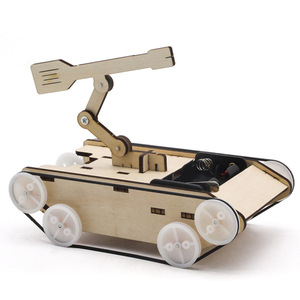Kit de modelo de tanque de madera, juguete educativo de ciencia para niños de 7 a 9 años, ensamblaje manual, juguete de aprendizaje STEM - Product Image 3