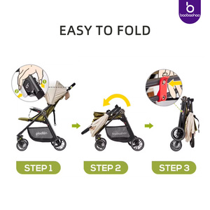 Poussette légère 360°, pliable, pour nouveau-né, avec position assise et allongée, système de voyage compact pour enfants et bagages - Product Image 3