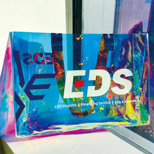 Sac fourre-tout à bandoulière en PVC irisé holographique transparent imperméable à l'eau avec impression de logo personnalisé Offre Spéciale - Product Image 3