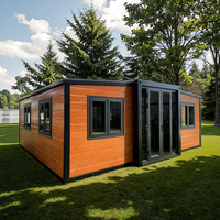 Maisons préfabriquées modulaires en acier de luxe prêtes à l'emploi, de 20 à 40 pieds, pliables, avec salles de bain, hall, design contemporain, extérieur