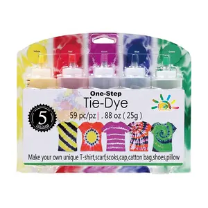 5 Kleuren Hot Selling Fun Gemakkelijk Magic Stof Diy Tie Dye Schilderen Tie Dye Kit Kids Tie Dye Kits