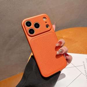 Coque de téléphone en PC anti-chute à texture litchi simple et fine, compatible avec le changement instantané pour iPhone 17 Pro Max et iPhone 16 - Product Image 4