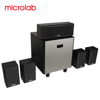 Microlab HTS800 5.1 Canales, Bajos Profundos, 160W RMS, Altavoz para Cine en Casa V5.3 con Diseño de Gabinete de Madera para Computadora y Uso Doméstico