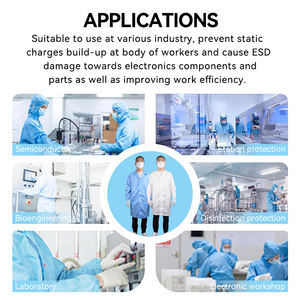 कारखाने प्रत्यक्ष यूनिसेक्स विभिन्न रंग एएसडी एंटीस्टैटिक कवरऑल लैब कोट पॉलिएस्टर वर्कवियर रासायनिक सुरक्षा - Product Image 3