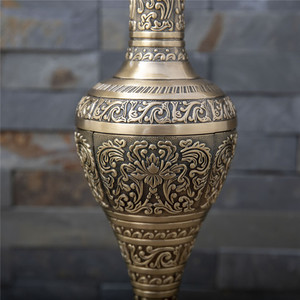 Vaso Decorativo in Metallo Vintage Europeo di Alta Qualità, Vaso Estetico in Bronzo <span class=keywords><strong>per</strong></span> Centrotavola e Soggiorno - Product Image 5