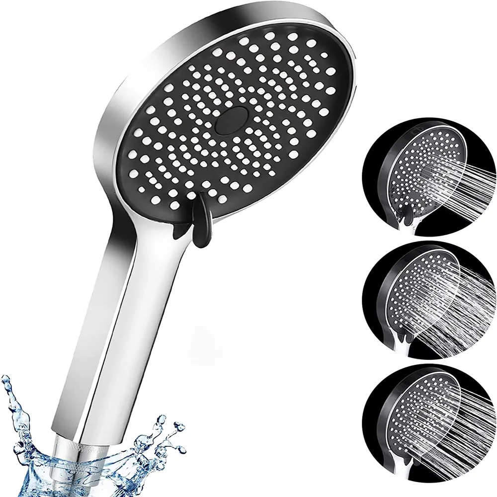 3 Functions Filter Showerhead Water Saving High Pressure Water Handheld Shower Head
