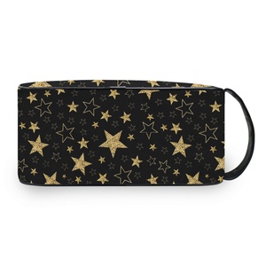 Sac de toilette de voyage imperméable de grande taille, portable, à la mode, avec logo personnalisé Gold Star Design, pour adultes, à utiliser dans la salle de bain - Product Image 3