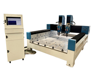 เครื่องเราเตอร์ CNC แบบสองหัว OEM ODM ความเร็ว 24000 รอบต่อนาที สำหรับแกะสลักและตัดหิน ราง HIWIN - Product Image 3