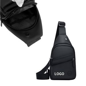 Custom Logo Chest Pack Bag Large Capacity Nylon Waterproof Sling Chest <b>Backpack</b> for Men - Product Image 1