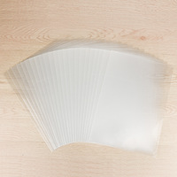 Carpeta Protectora de Documentos Transparente de PVC E310, de Una Sola Hoja y Una Sola Página, con Bolsillo para Archivos en Forma de L para Carpetas A4 de Dos Páginas
