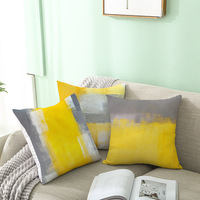 Sarung Bantal Suede Abstrak, Sarung Bantal Cetak Cat Air untuk Sofa, Sarung Bantal Dekorasi Rumah Terlaris