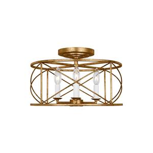 Lustre semi-suspendu vintage industriel en laiton vieilli avec cadre en forme de croix |   Éclairage élégant pour salle à manger d'hôtel et espace ouvert - Product Image 1