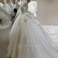Robe de mariée classique Jancember DW0167 à col en V et broderie empire