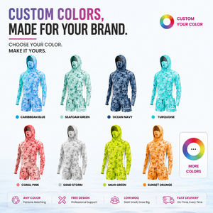 Camisas <span class=keywords><strong>de</strong></span> Pesca Personalizadas OEM con Protección Solar UPF 50+, Sudadera <span class=keywords><strong>de</strong></span> Secado Rápido para Deportes Acuáticos, Camisa <span class=keywords><strong>de</strong></span> Pesca con Máscara Facial para Playa - Product Image 4