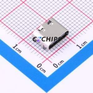 HC-TYPE-C-6P-010B USB Connector SMD Connector ( Connector Type: Type-C )( Gender: Female )( Mounting Type: Horizontal Mount ) - Product Image 1