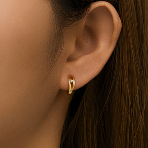 Pendientes de Plata de Ley S925 con Circonitas Anchas, Estilo Coreano, Chapados en Rodio, Geométricos y Modernos - Product Image 5
