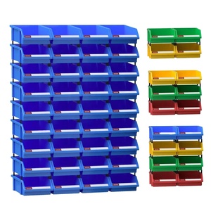 Industrial Injection Molded PE Plastic <strong>Square</strong> Detachable Stackable Storage <strong>Bin</strong> for Bolts Nuts &amp; Small Parts-Eco-Friendly Design - Product Image 2