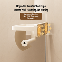 Support mural moderne en plastique pour papier toilette avec étagère de rangement, distributeur de papier hygiénique pour salle de bain